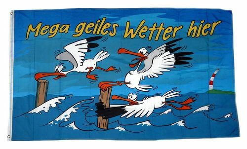 Fahne flagge geiles wetter - /,
