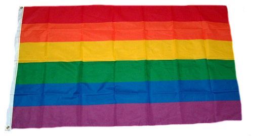 Fahne flagge regenbogen 60 x - regenbogen,